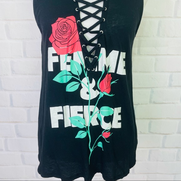 Express Lace Front Femme & Fierce Tank Top - Picture 2 of 5